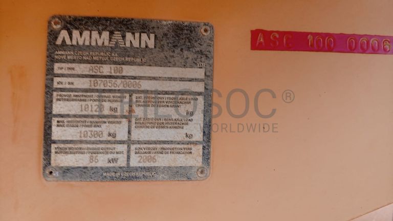 Rolo Compactador AMMANN ASC 100