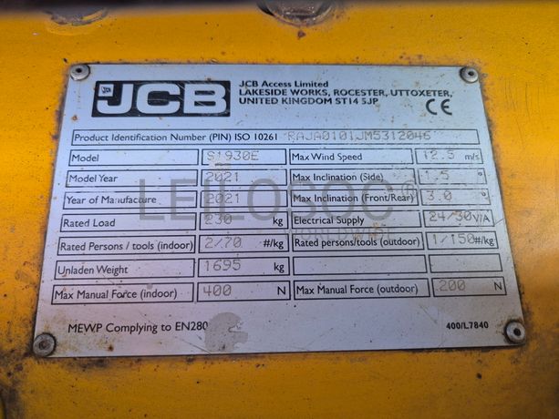 Plataforma Elevatória JCB