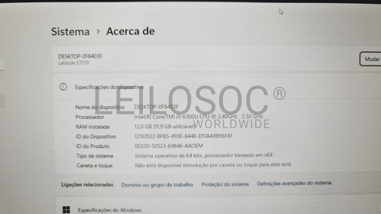 Computador portátil Dell Latitude E7270