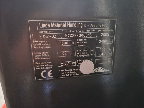 Empilhador Linde · Ano 2005 · 1500 KG