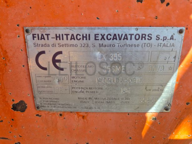 Escavadora Hitachi · Ano 2002