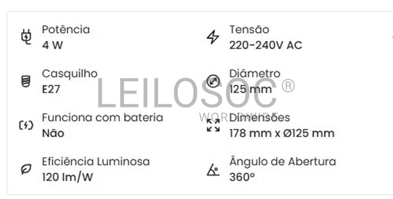 LAMPADA JanaTech 4W LED G95 2200K