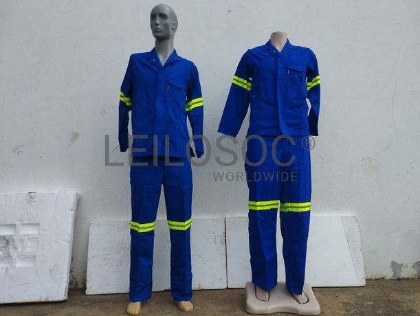 56 fatos de trabalho de 2 peças Sweet Orr — azul-claro, com refletor, n.º 34 a 56
