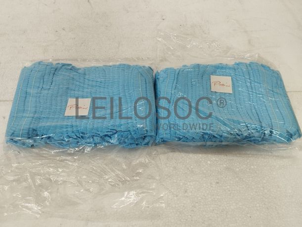 140 toucas descartáveis para cabelo — azul