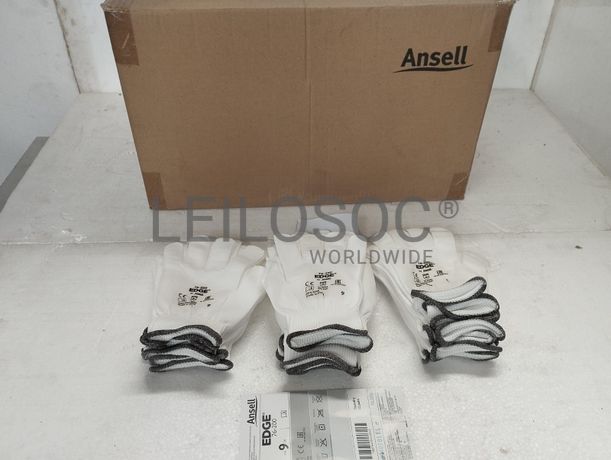 550 pares de luvas Ansell Edge 76200 — uso geral, nylon, 240 mm, n.º 9