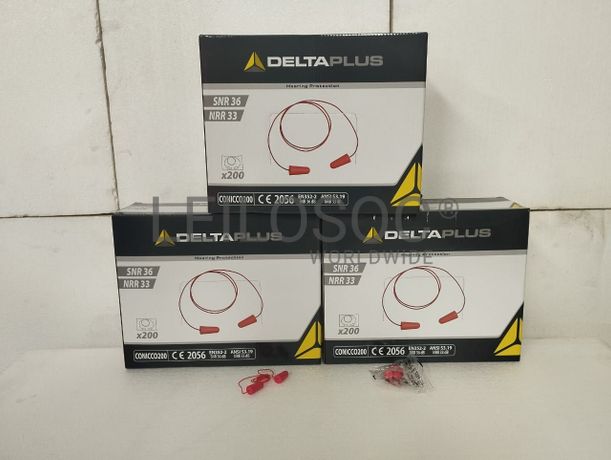 1.800 protetores de ouvido com cordão (unidade a confirmar) — Delta Plus, ref. CONICC0200