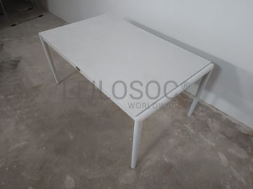 Mesa auxiliar Apolo Cristal branca 