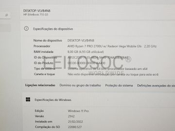 Portátil HP EliteBook HP 755 G5