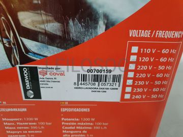 Máquina de lavar de pressão Daewoo